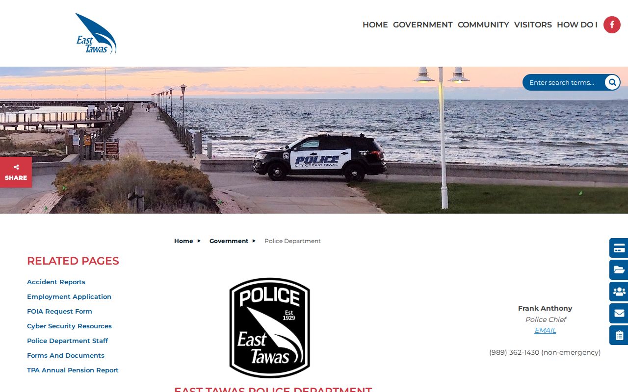 East Tawas Police Department official page